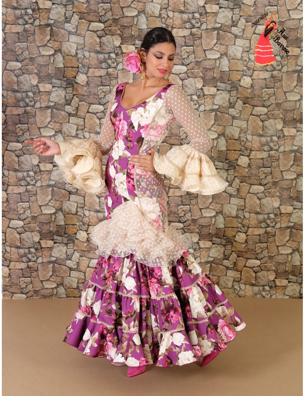 Falda Larga y Camisa Flamenca